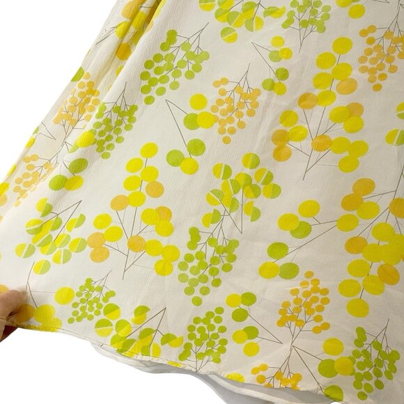 Y2K Vtg Silk Chiffon Floral Skirt Spring Summer Easter 12 Fairycore Flower 90s - Picture 3 of 4